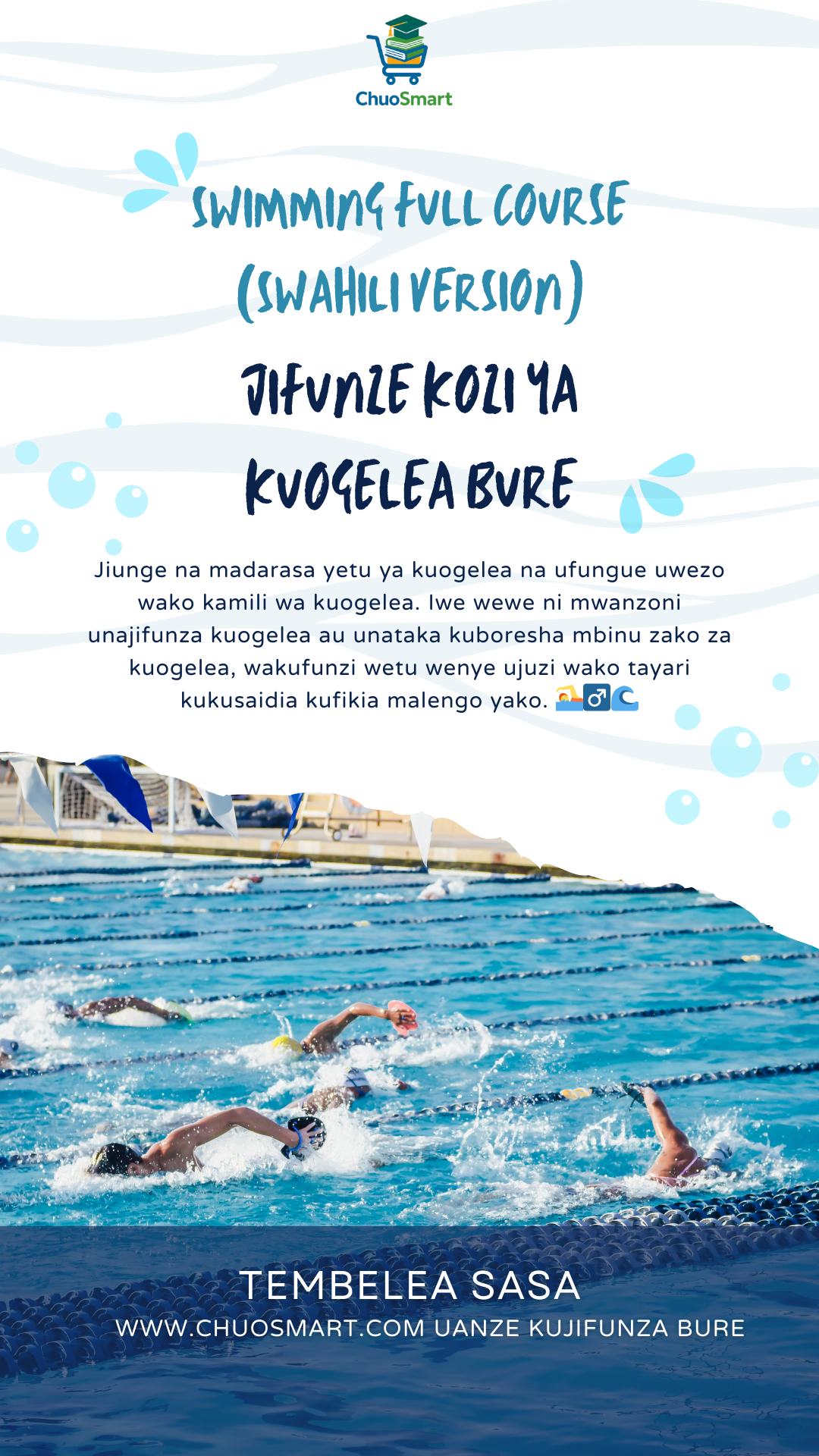Kozi ya kujifunza kuogelea (Free Swimming Course)